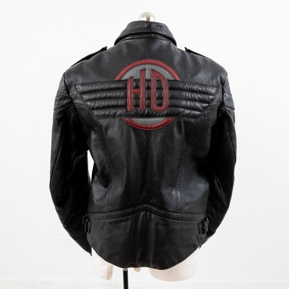 Vintage Harley Davidson Jacket M Leather Biker - Picture 5 of 14
